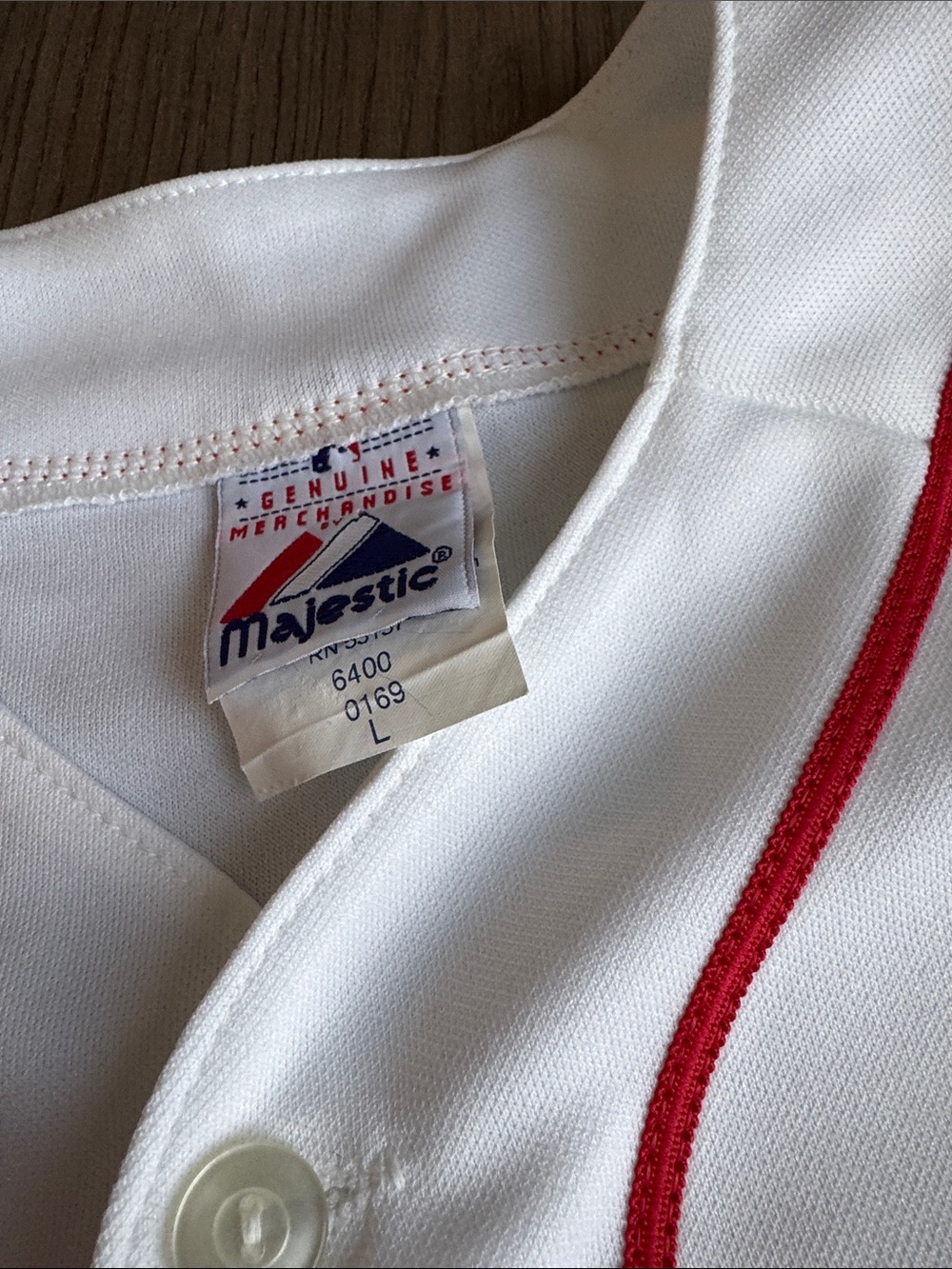 *Majestic White and Red Boston Red Sox Pedroia Baseball Jersey - Picture 5 of 5